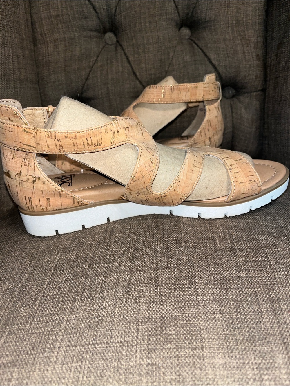 Sofft Marabelle cork leather strap sandals women's size 8.5 - Picture 6 of 9